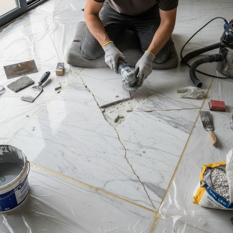 Marble Floor Regrouting